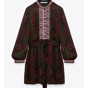 ZARA, Jacquard Ribbon Dress, New With Tags, NEVER WORN, SIZE MEDIUM